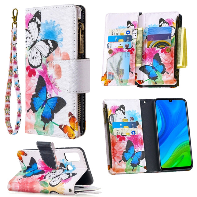 Colored Drawing Pattern Zipper Horizontal Flip Leather Case with Holder & Card Slots & Wallet, For Huawei P smart 2020, For Huawei Y5p, For Huawei Y6p
