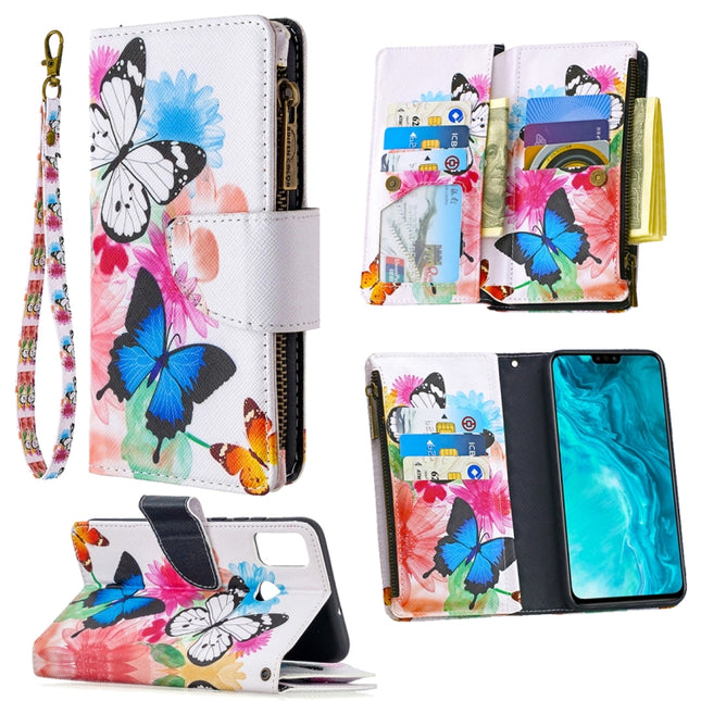 Colored Drawing Pattern Zipper Horizontal Flip Leather Case with Holder & Card Slots & Wallet, For Huawei Honor 9X Lite, For Sony Xperia L4
