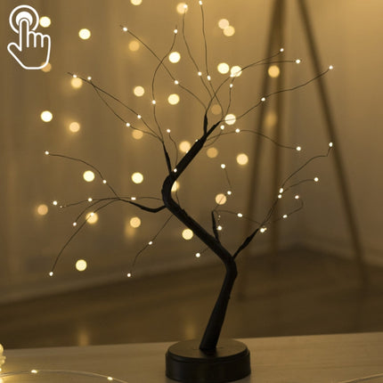 36 LEDs Pearl Tree Copper Wire Table Lamp Creative Decoration Touch Control Night Light (Warm White Light), 36 LEDs Warm White, 36 LEDs Pink Light, 108 LEDs Warm White, 108 LEDs Pink Light, 108 LEDs White Light, 108 LEDs Colorful Light, 48 LEDs Warm Wh...