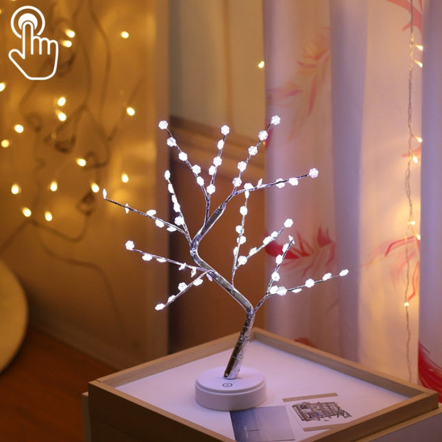 36 LEDs Pearl Tree Copper Wire Table Lamp Creative Decoration Touch Control Night Light (Warm White Light), 36 LEDs Warm White, 36 LEDs Pink Light, 108 LEDs Warm White, 108 LEDs Pink Light, 108 LEDs White Light, 108 LEDs Colorful Light, 48 LEDs Warm Wh...