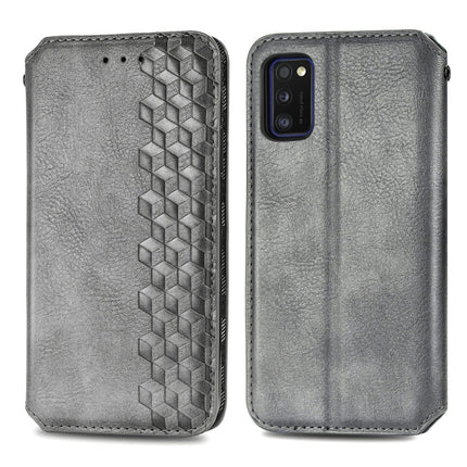 Cubic Grid Pressed Horizontal Flip Magnetic Leather Case with Holder & Card Slots & Wallet, For Samsung Galaxy A20(Japanese Version), For Samsung Galaxy A30(Japanese Version), For Samsung Galaxy A30, For Samsung Galaxy A41                              ...