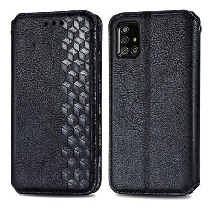 Cubic Grid Pressed Horizontal Flip Magnetic Leather Case with Holder & Card Slots & Wallet, For Samsung Galaxy A20(Japanese Version), For Samsung Galaxy A30(Japanese Version), For Samsung Galaxy A30, For Samsung Galaxy A41                              ...