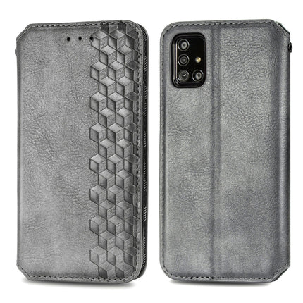 Cubic Grid Pressed Horizontal Flip Magnetic Leather Case with Holder & Card Slots & Wallet, For Samsung Galaxy A20(Japanese Version), For Samsung Galaxy A30(Japanese Version), For Samsung Galaxy A30, For Samsung Galaxy A41                              ...