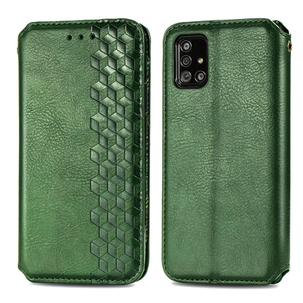 Cubic Grid Pressed Horizontal Flip Magnetic Leather Case with Holder & Card Slots & Wallet, For Samsung Galaxy A20(Japanese Version), For Samsung Galaxy A30(Japanese Version), For Samsung Galaxy A30, For Samsung Galaxy A41                              ...