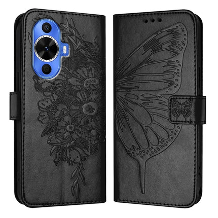 Embossed Butterfly Leather Phone Case, For Huawei Nova 12s 4G Global, For Huawei Pura 70 Pro, For Huawei Pura 70