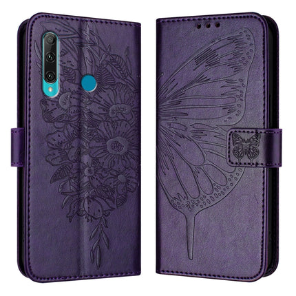 Embossed Butterfly Leather Phone Case, For Huawei Enjoy 9s/P Smart/P Smart+ 2019, For Huawei P30 Lite / Nova 4e, For Huawei P30 Pro