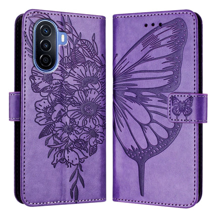 Embossed Butterfly Leather Phone Case, For Huawei P60 / P60 Pro, For Huawei Enjoy 50 Pro 4G / Nova Y90, For Huawei Enjoy 50 4G / Nova Y70 Plus