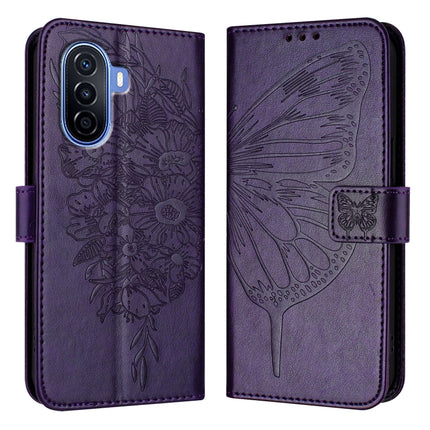 Embossed Butterfly Leather Phone Case, For Huawei P60 / P60 Pro, For Huawei Enjoy 50 Pro 4G / Nova Y90, For Huawei Enjoy 50 4G / Nova Y70 Plus