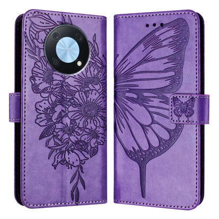 Embossed Butterfly Leather Phone Case, For Huawei P60 / P60 Pro, For Huawei Enjoy 50 Pro 4G / Nova Y90, For Huawei Enjoy 50 4G / Nova Y70 Plus