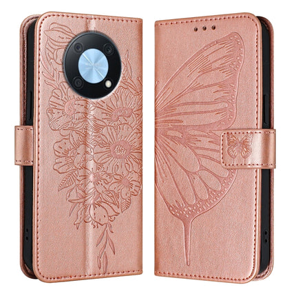 Embossed Butterfly Leather Phone Case, For Huawei P60 / P60 Pro, For Huawei Enjoy 50 Pro 4G / Nova Y90, For Huawei Enjoy 50 4G / Nova Y70 Plus