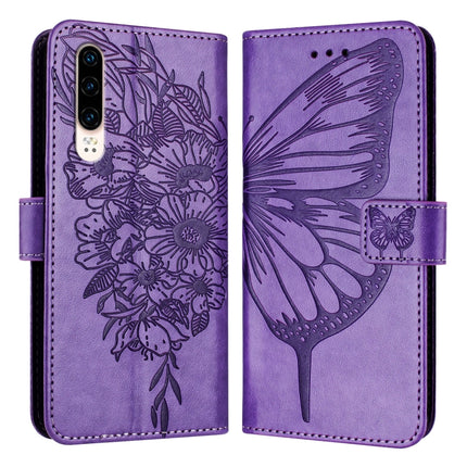 Embossed Butterfly Leather Phone Case, For Huawei P30