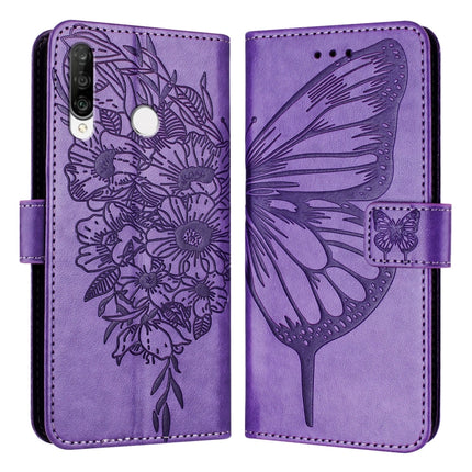 Embossed Butterfly Leather Phone Case, For Huawei Enjoy 9s/P Smart/P Smart+ 2019, For Huawei P30 Lite / Nova 4e, For Huawei P30 Pro