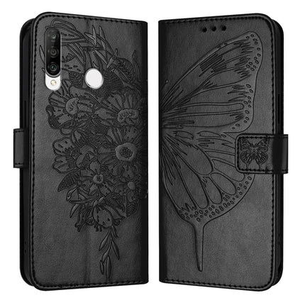 Embossed Butterfly Leather Phone Case, For Huawei Enjoy 9s/P Smart/P Smart+ 2019, For Huawei P30 Lite / Nova 4e, For Huawei P30 Pro