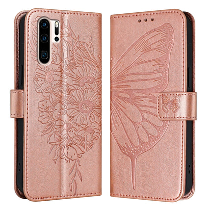Embossed Butterfly Leather Phone Case, For Huawei Enjoy 9s/P Smart/P Smart+ 2019, For Huawei P30 Lite / Nova 4e, For Huawei P30 Pro