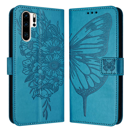 Embossed Butterfly Leather Phone Case, For Huawei Enjoy 9s/P Smart/P Smart+ 2019, For Huawei P30 Lite / Nova 4e, For Huawei P30 Pro