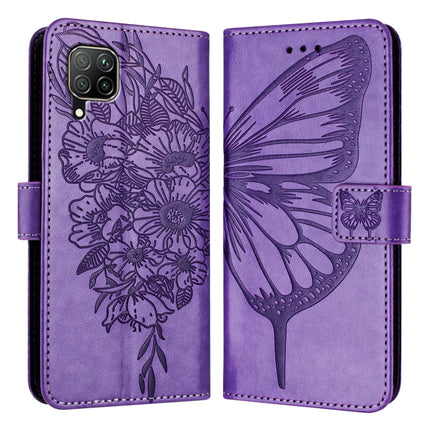 Embossed Butterfly Leather Phone Case, For Huawei P40 Lite 4G / Nova 6 SE, For Huawei P40 Pro, For Huawei P40
