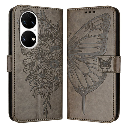 Embossed Butterfly Leather Phone Case, For Huawei P50 Pro, For Huawei P50, For Huawei Enjoy 20 SE/Y7a 4G/P Smart 2021