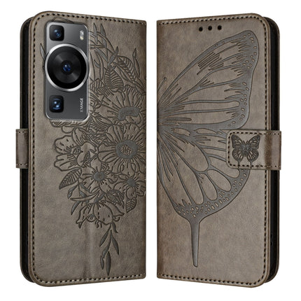 Embossed Butterfly Leather Phone Case, For Huawei P60 / P60 Pro, For Huawei Enjoy 50 Pro 4G / Nova Y90, For Huawei Enjoy 50 4G / Nova Y70 Plus