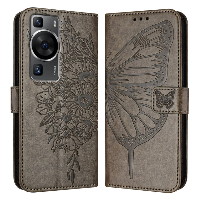 Embossed Butterfly Leather Phone Case, For Huawei P60 / P60 Pro, For Huawei Enjoy 50 Pro 4G / Nova Y90, For Huawei Enjoy 50 4G / Nova Y70 Plus