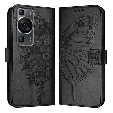 Embossed Butterfly Leather Phone Case, For Huawei P60 / P60 Pro, For Huawei Enjoy 50 Pro 4G / Nova Y90, For Huawei Enjoy 50 4G / Nova Y70 Plus