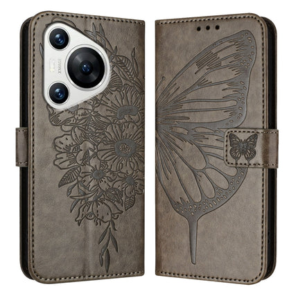 Embossed Butterfly Leather Phone Case, For Huawei Nova 12s 4G Global, For Huawei Pura 70 Pro, For Huawei Pura 70