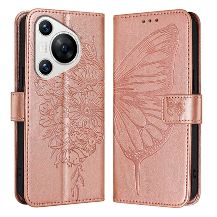 Embossed Butterfly Leather Phone Case, For Huawei Nova 12s 4G Global, For Huawei Pura 70 Pro, For Huawei Pura 70