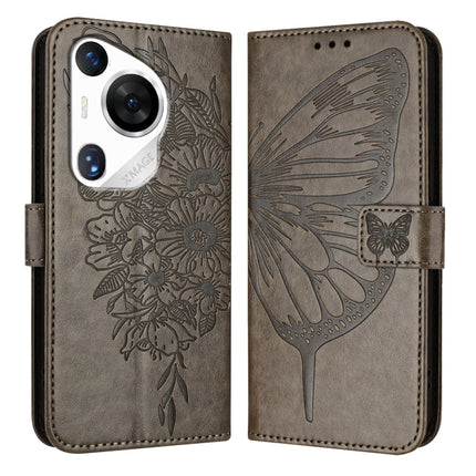 Embossed Butterfly Leather Phone Case, For Huawei Nova 12s 4G Global, For Huawei Pura 70 Pro, For Huawei Pura 70