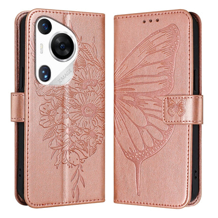 Embossed Butterfly Leather Phone Case, For Huawei Nova 12s 4G Global, For Huawei Pura 70 Pro, For Huawei Pura 70