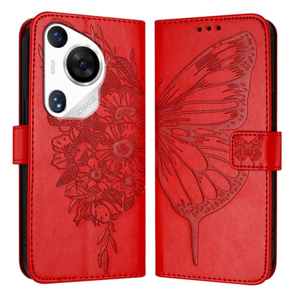 Embossed Butterfly Leather Phone Case, For Huawei Nova 12s 4G Global, For Huawei Pura 70 Pro, For Huawei Pura 70