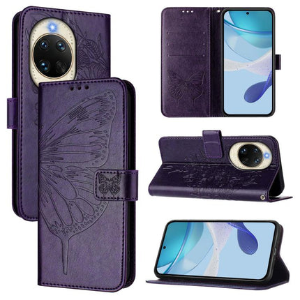 Embossed Butterfly Leather Phone Case, For Huawei nova 14 Ultra 5G, For Huawei nova 14 Pro 5G, For Huawei nova 14 5G