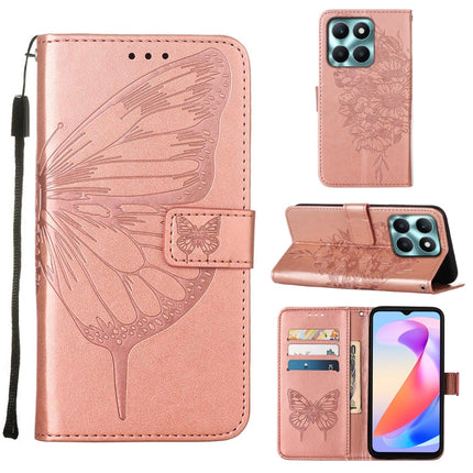 Embossed Butterfly Leather Phone Case, For Honor X9b Global/Magic6 Lite 5G Global, For Honor X6a, For Honor X8 5G / 70 Lite / X6 / X6s