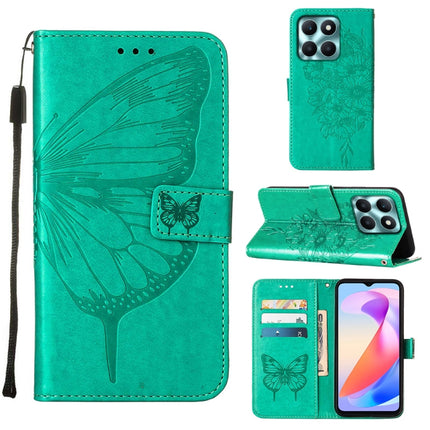 Embossed Butterfly Leather Phone Case, For Honor X9b Global/Magic6 Lite 5G Global, For Honor X6a, For Honor X8 5G / 70 Lite / X6 / X6s