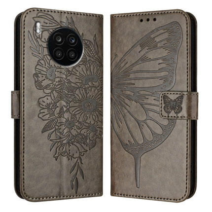 Embossed Butterfly Leather Phone Case, For Honor 60, For Honor 50 Lite / Huawei Nova 8i, For Honor 50 Pro / Huawei Nova 9 Pro