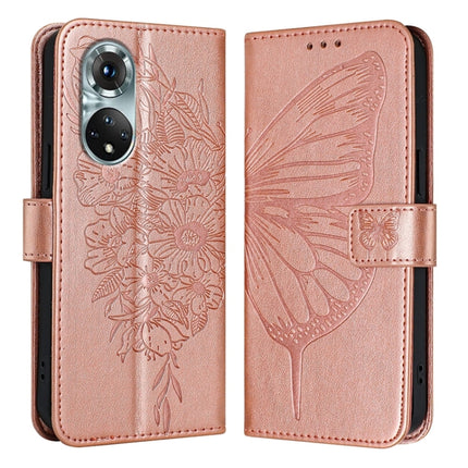 Embossed Butterfly Leather Phone Case, For Honor 60, For Honor 50 Lite / Huawei Nova 8i, For Honor 50 Pro / Huawei Nova 9 Pro