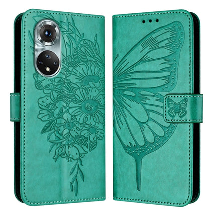Embossed Butterfly Leather Phone Case, For Honor 60, For Honor 50 Lite / Huawei Nova 8i, For Honor 50 Pro / Huawei Nova 9 Pro