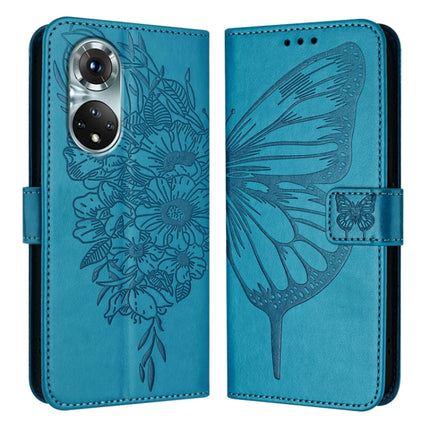 Embossed Butterfly Leather Phone Case, For Honor 60, For Honor 50 Lite / Huawei Nova 8i, For Honor 50 Pro / Huawei Nova 9 Pro