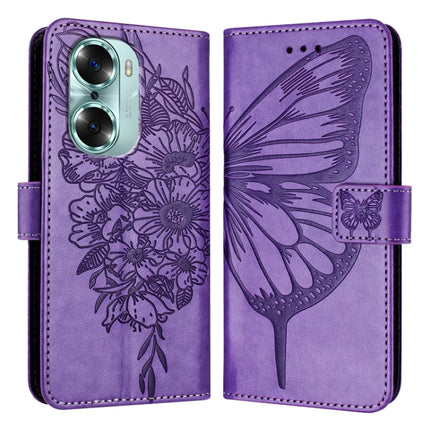 Embossed Butterfly Leather Phone Case, For Honor 60, For Honor 50 Lite / Huawei Nova 8i, For Honor 50 Pro / Huawei Nova 9 Pro