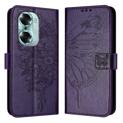 Embossed Butterfly Leather Phone Case, For Honor 60, For Honor 50 Lite / Huawei Nova 8i, For Honor 50 Pro / Huawei Nova 9 Pro