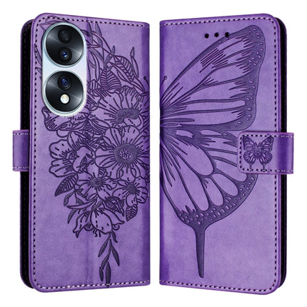 Embossed Butterfly Leather Phone Case, For Honor X40i, For Honor 70 Pro, For Honor 70