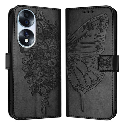 Embossed Butterfly Leather Phone Case, For Honor X40i, For Honor 70 Pro, For Honor 70
