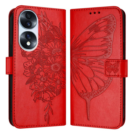 Embossed Butterfly Leather Phone Case, For Honor X40i, For Honor 70 Pro, For Honor 70