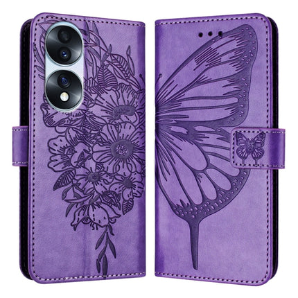 Embossed Butterfly Leather Phone Case, For Honor X40i, For Honor 70 Pro, For Honor 70