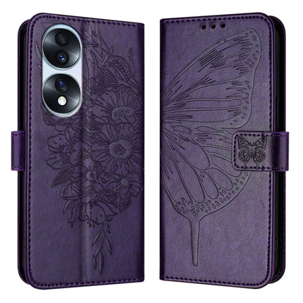 Embossed Butterfly Leather Phone Case, For Honor X40i, For Honor 70 Pro, For Honor 70