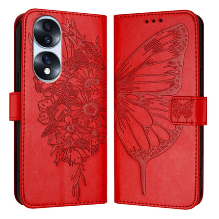 Embossed Butterfly Leather Phone Case, For Honor X40i, For Honor 70 Pro, For Honor 70
