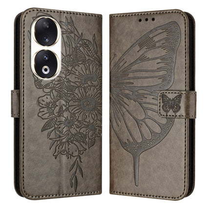 Embossed Butterfly Leather Phone Case, For Honor 90 Lite / X50i, For Honor 90 Pro, For Honor 90
