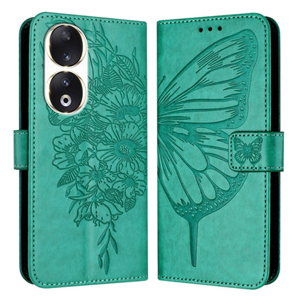 Embossed Butterfly Leather Phone Case, For Honor 90 Lite / X50i, For Honor 90 Pro, For Honor 90