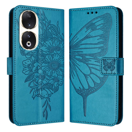 Embossed Butterfly Leather Phone Case, For Honor 90 Lite / X50i, For Honor 90 Pro, For Honor 90