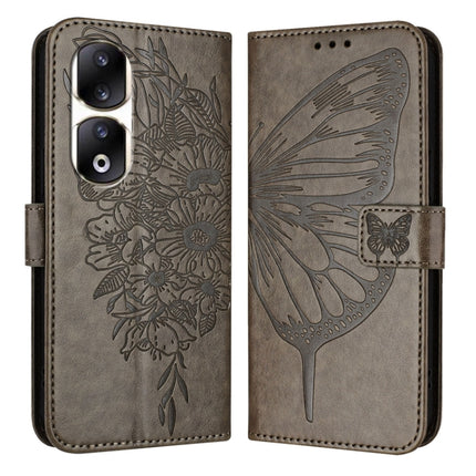 Embossed Butterfly Leather Phone Case, For Honor 90 Lite / X50i, For Honor 90 Pro, For Honor 90