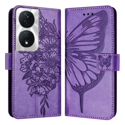 Embossed Butterfly Leather Phone Case, For Honor Play 50, For Honor 200 Lite Global, For Honor 90 Smart/X7b 4G/X7b 5G