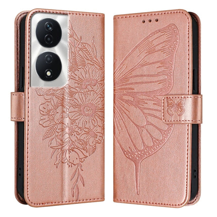 Embossed Butterfly Leather Phone Case, For Honor Play 50, For Honor 200 Lite Global, For Honor 90 Smart/X7b 4G/X7b 5G